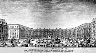 Ludvig den stores plass i Paris av Antoine Benoist or Benoit du Cercle