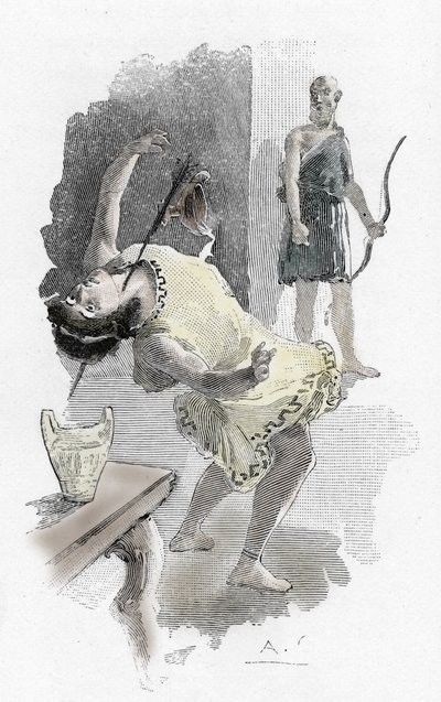 Odyssey av Homer: drapet på frierne av Antoine Calbet