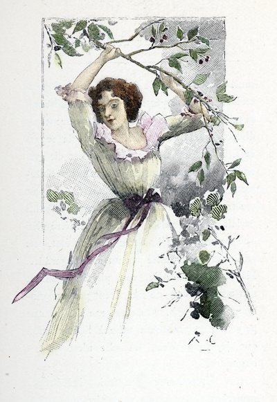 Portrett av den unge Caroline de Colombier, ca. 1785 (trykk) av Antoine Calbet