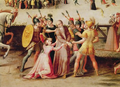 Arrestasjonen av Sir Thomas More i 1535 (detalj av 40437) av Antoine Caron