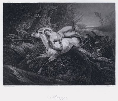 Mazeppa (gravering) av Antoine Charles Horace Vernet