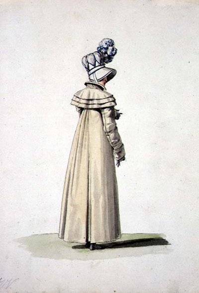 Elegant kvinne med panser, illustrasjon fra 