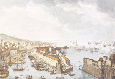 Inntreden av fransk til Livorno, juni 1796, gravering av Jean Duplessis-Bertaux (1750-1818), tegning av Carle Vernet (1758-1836), franske revolusjonskriger, Italia av Antoine Charles Horace Vernet
