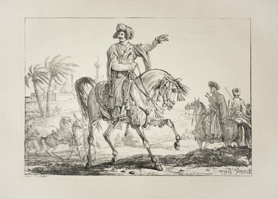 Høvding Mameluk, ca. 1817 av Antoine Charles Horace Vernet
