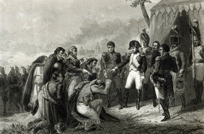 Den beseirede spanske bøyde seg foran Napoleon før hans inntreden i Madrid, desember 1808 av Antoine Charles Horace Vernet