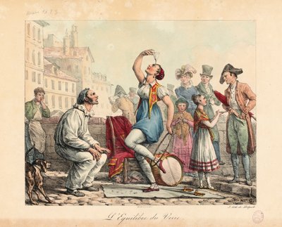 Glassbalanseren, 1815-30 av Antoine Charles Horace Vernet