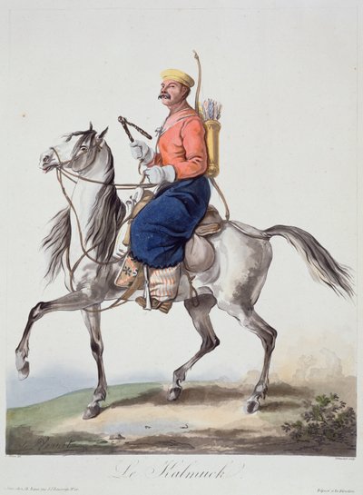Kalmyk av Antoine Charles Horace Vernet