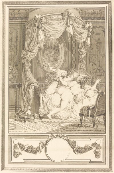 La raclee avec des roses (The Thrashing with Roses) av Antoine Cosme Giraud after Antoine Borel