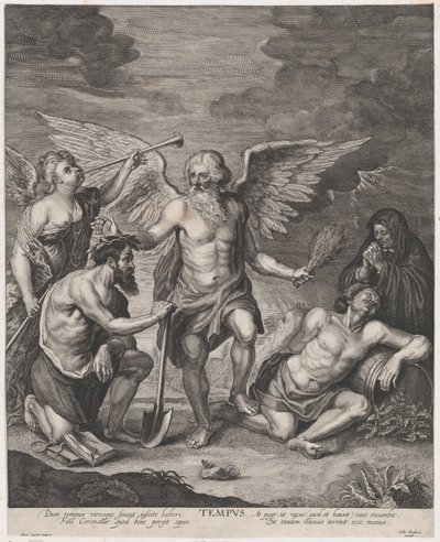 Tidskroning Sysselsetting og straff Lediggang, ca. 1650-77. av Antoine Couchet