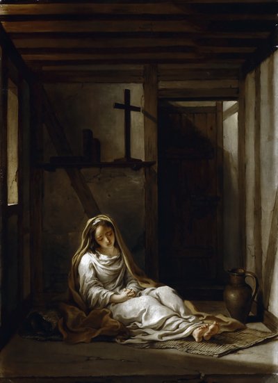 Saint Thaïs i cellen hennes av Antoine Coypel