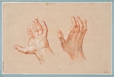 Studie von zwei Händen av Antoine Coypel