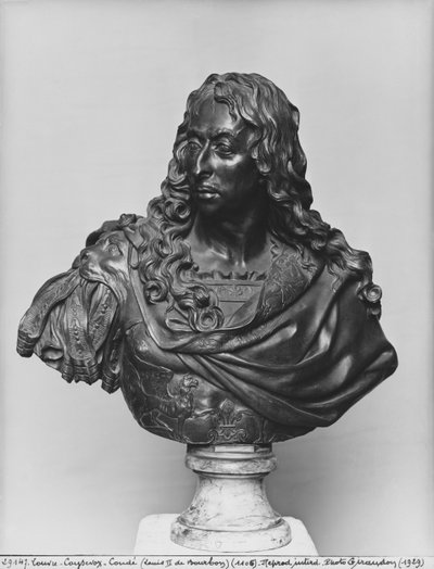 Byste av Louis II Prince of Bourbon, kjent som Le Grand Conde (bronse) av Antoine Coysevox