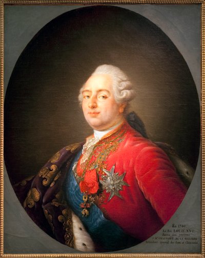 Portrett av Louis XVI (1754-1793), konge av Frankrike. Maleri fra verkstedet til Antoine Francois (Antoine-Francois) Callet (1741-1823). 1786. Dim. 0,915 x 0,730 m. Paris, Musee Carnavalet av Antoine Francois (after) Callet
