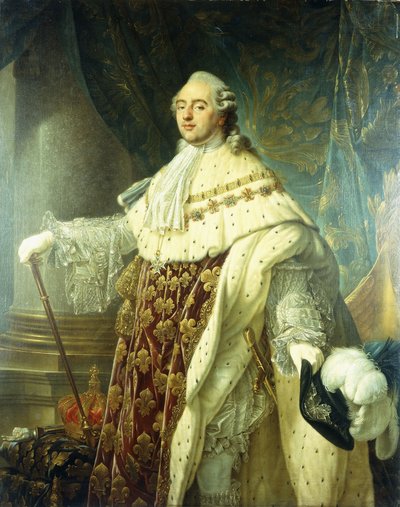 Portrett av Louis XV iført statskåper, av Antoine François Callet