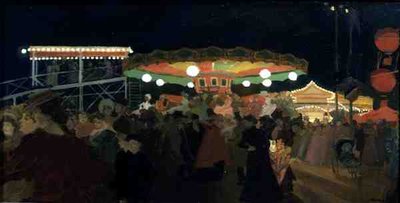 The Fairground, ca. 1896 (olje om bord) av Antoine Guillaume Minartz