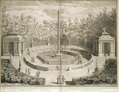 Fountain of the Domes, Versailles, ca. 1715 (radering) av Antoine Herriset