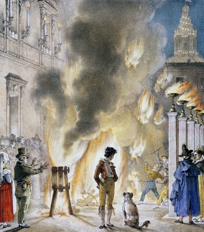 Lite fyrverkeri på Palazzo Madama, av Antoine-Jean-Baptiste Thomas (1791-1833), trykk hentet fra Un an a Rome et dans ses environs (Et år i Roma og dens omgivelser). Italia av Antoine Jean-Baptiste Thomas