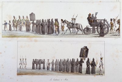 Dømt til døden av Antoine Jean-Baptiste Thomas (1791-1834), akvarell av Antoine Jean-Baptiste Thomas