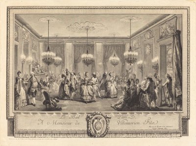 Ballen kledd av Antoine Jean Duclos after Augustin de Saint Aubin