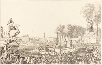 Dagen 16. oktober 1793, Marie-Antoinettes død av Antoine Jean Duclos after Charles Monnet