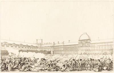 Dagen 10. august 1792 av Antoine Jean Duclos after Charles Monnet