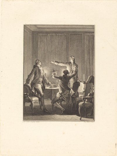 Provokasjonen av Antoine Jean Duclos after Jean Michel Moreau