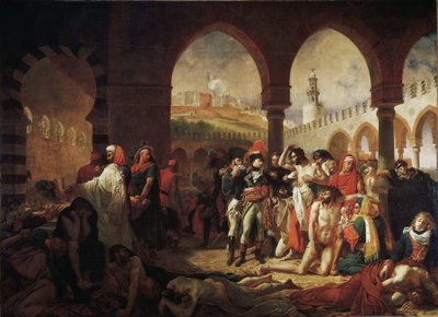 Bonaparte besøker pestens ofre i Jaffa (olje på lerret av Antoine Jean Gros