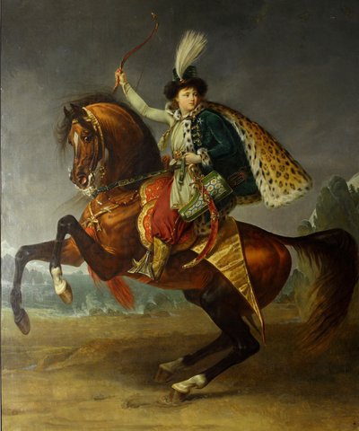 Ekuestrisk portrett av prins Boris Nikolaevich Yusupov 1794-1849, 1809 av Antoine Jean Gros