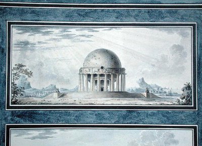 Design for et hus for en kosmopolit, 1783 av Antoine Laurent Thomas Vaudoyer
