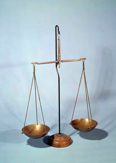 Måleinstrument: balanse av Antoine Louis Lavoisier (1746-1794), fransk kjemiker av Antoine Laurent de Lavoisier