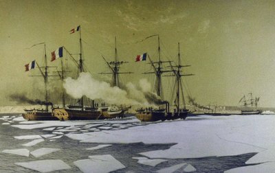 Isbryting i Dnepr Liman for passasje av flytende batterier, 1855-1856, 1860 av Antoine Leon Morel Fatio