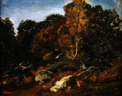 Høst på Fontainebleau (olje på lerret) av Antoine Louis Barye