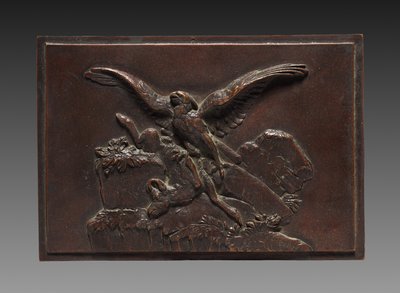 Ørn med gemser, ca. 1830 - 1875. av Antoine Louis Barye