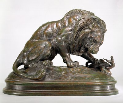 Løve og slange av Antoine Louis Barye