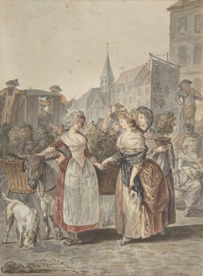 The Flower Girl The Little Flower Selger, n.d.. av Antoine Louis Francois Sergent-Marceau