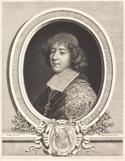 Kardinal av Bouillon av Antoine Masson after Nicolas Mignard