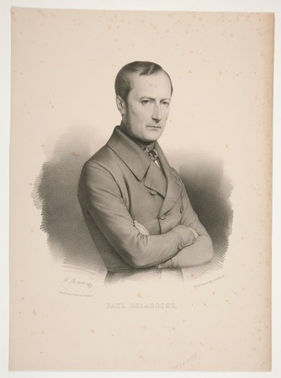 Portrett av Paul Delaroche av Antoine Maurin