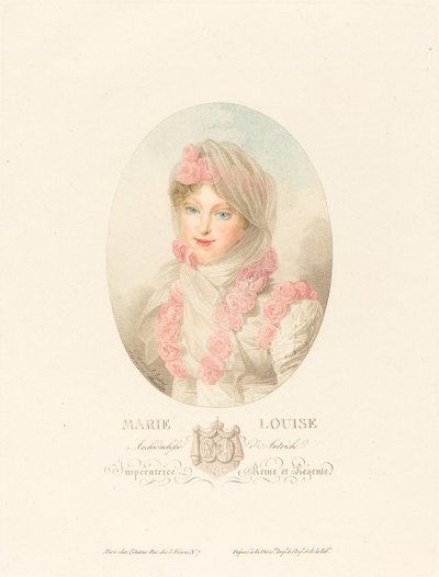 Marie-Louise, keiserinne av franskmennene av Antoine Maxime Monsaldy after Jean Baptiste Isabey