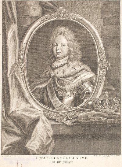 Friedrich Wilhelm I, konge i Preussen og som Friedrich Wilhelm II kurfyrst og markgreve av Brandenburg av Antoine Pesne