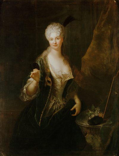 Portrett av Dorothea Luise os Wittenhorst-Sonsfeld 1681-1746. av Antoine Pesne