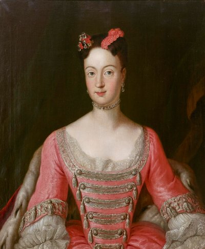 Prinsesse Wilhelmine av Preussen (1709-1758), markgrevin av Brandenburg-Bayreuth - Antoine Pesne (1683-1757). Olje på lerret Dimensjon : 79,5x65,5 cm Privat samling av Antoine Pesne