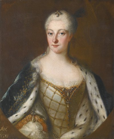 Portrett av Henriette Maria av Brandenburg-Schwedt 1702-1782 av Antoine Pesne School