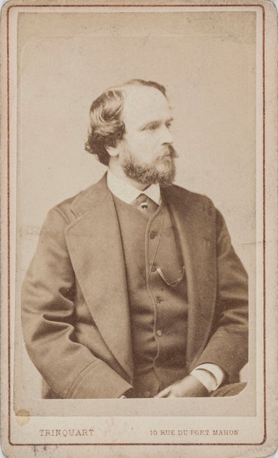 Portrett av danseren, koreografen og ballettmesteren Paul Taglioni 1808-1884, ca 1860. av Antoine Rene Trinquart