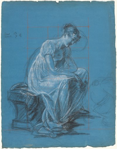 Sittende kvinne (recto) av Antoine Toussaint de Chazal