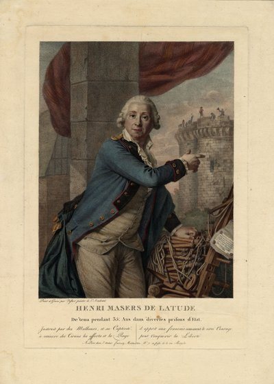 Portrett av Henri Masers de Latude 1725-1805, 1790 av Antoine Vestier