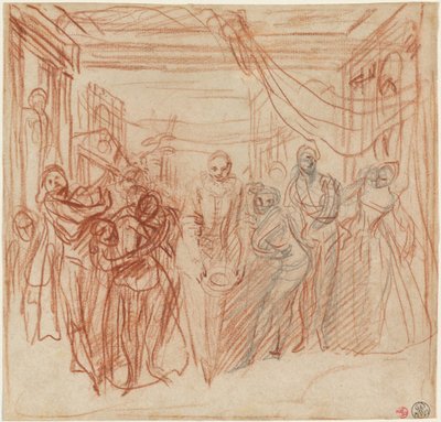Italienske komikere som bukker seg av Antoine Watteau