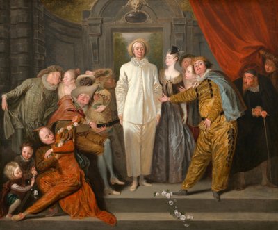 De italienske komikerne av Antoine Watteau