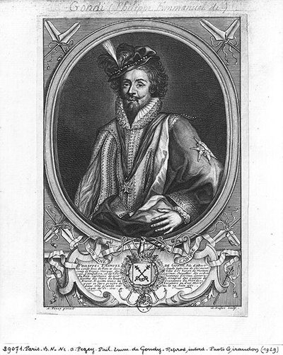 Philippe-Emmanuel de Gondi (1581-1662) Marquis de Belle-Isle, gravert av Claude Duflos (1665-1727) av Antoine after Pezey
