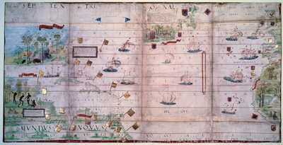 Kart over Nord-Atlanterhavet av Antoine de Hollande
