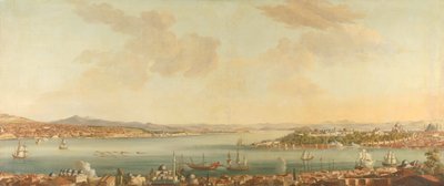 Utsikt over Konstantinopel (Istanbul) og Seraglio fra den svenske legasjonen i Pera av Antoine van der Steen